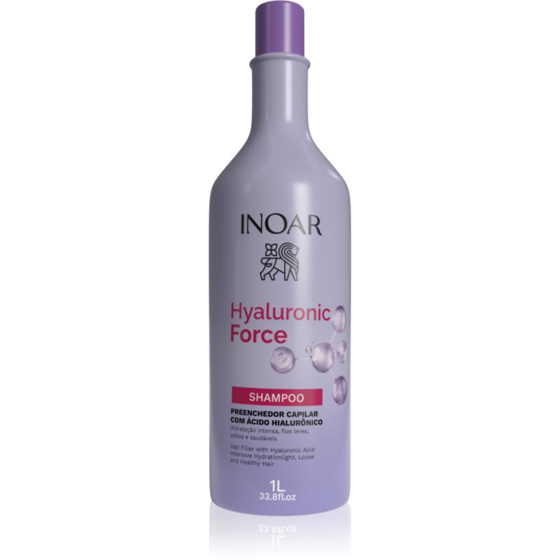 INOAR Hyaluronic Force Shampoo Fugtgivende shampoo med hyaluronsyre 1000 ml