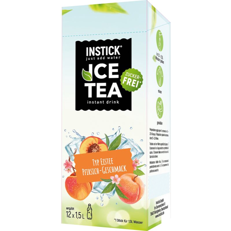 INSTICK Ice Tea polvere per la preparazione di bevande aroma Peach 12x1500 ml