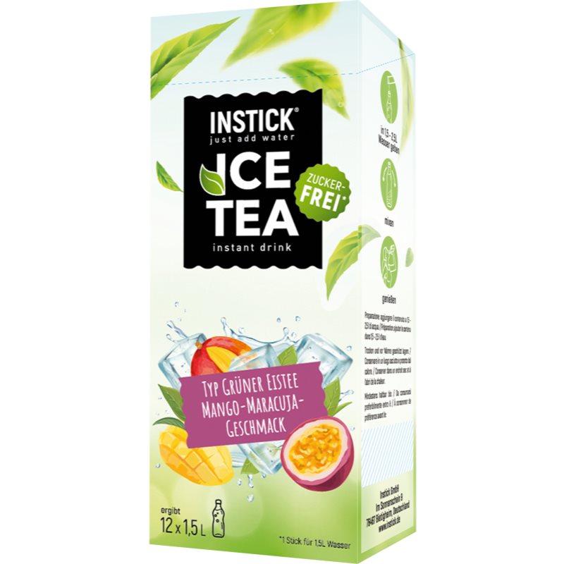 INSTICK Ice Tea polvere per la preparazione di bevande aroma Mango & Passionfruit 12x1500 ml
