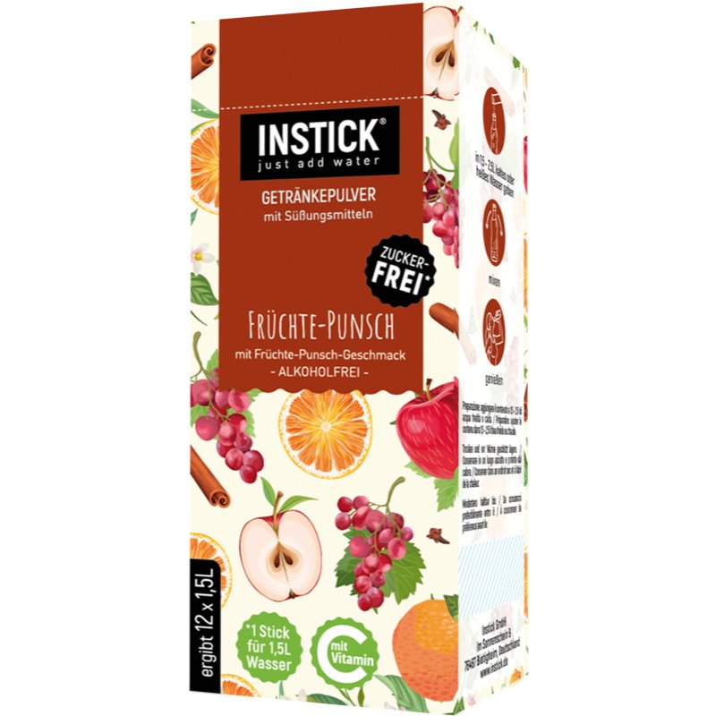 INSTICK Fruit Punch polvere per la preparazione di bevande aroma Fruit Punch 12x1500 ml