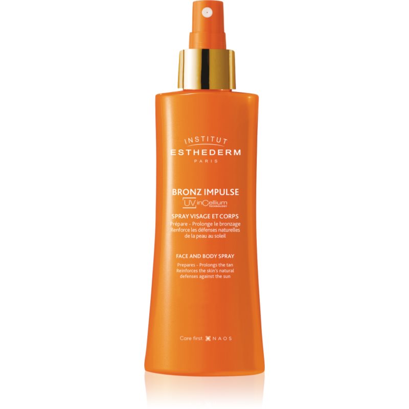 

Institut Esthederm Bronz Impulse емульсія у формі спрею для обличчя та тіла для більш швидкої та стійкої засмаги