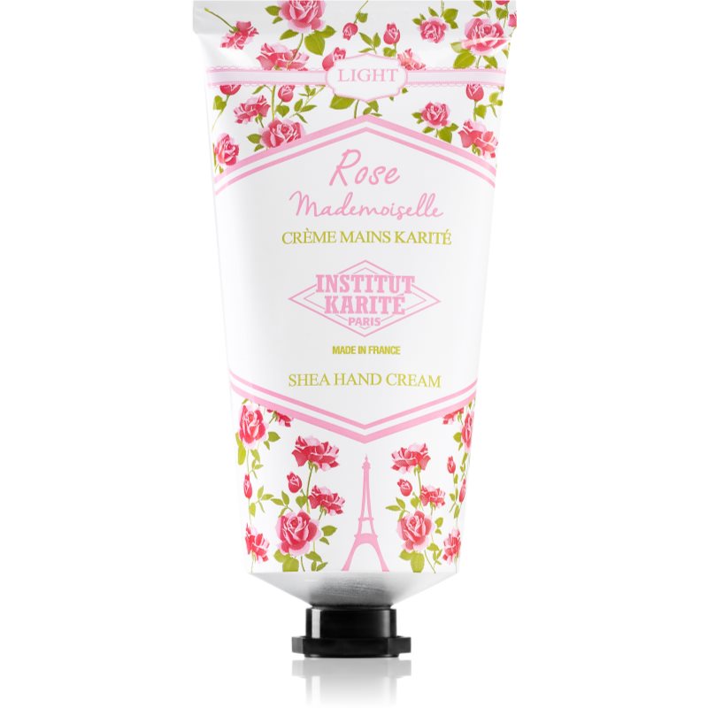 Institut Karité Paris Rose Mademoiselle Shea Hand Cream легкий крем для рук з маслом ши Tube + Box 75 мл