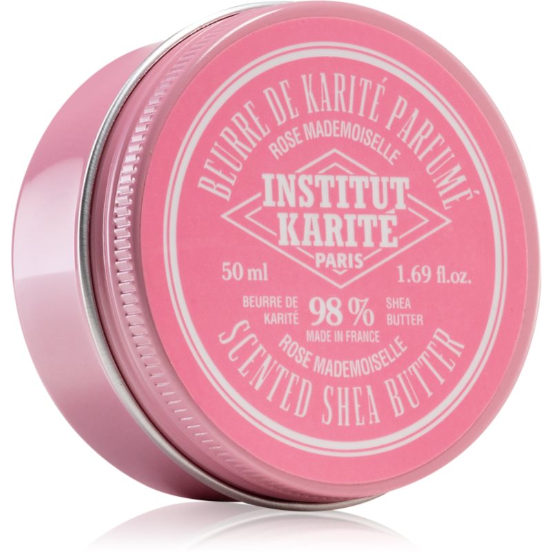 Institut Karité Paris Rose Mademoiselle 98% Scented Shea Butter bambucké máslo s parfemací 50 ml