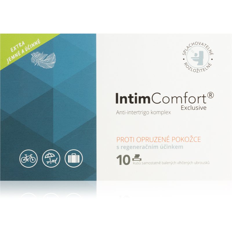 Intim Comfort Anti-intertrigo complex extra jemné vlhčené čisticí ubrousky proti opruzeninám 10 ks