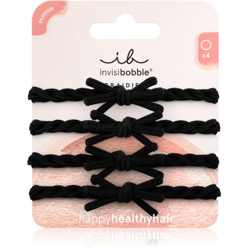 invisibobble Braidies Neutral Nights thin hair elastics 4 pc