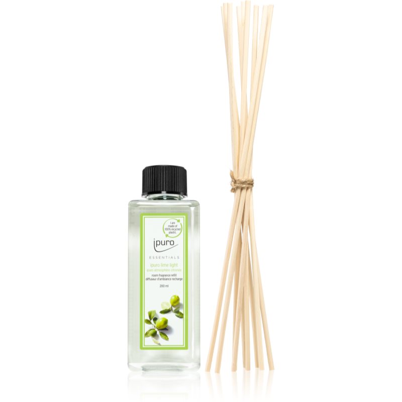 ipuro Essentials Lime Light refill for aroma diffusers + spare sticks for the aroma diffuser 200 ml
