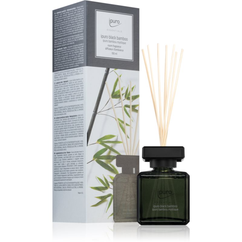 Ipuro Essentials Black Bamboo Aroma Diffuser With Refill 100 Ml