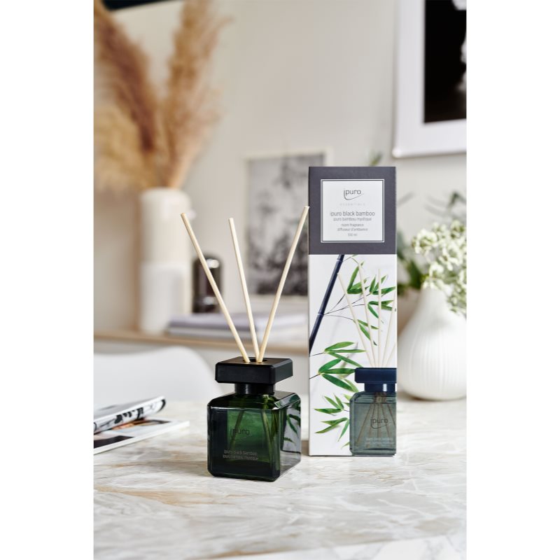 Ipuro Essentials Black Bamboo Aroma Diffuser With Refill 100 Ml