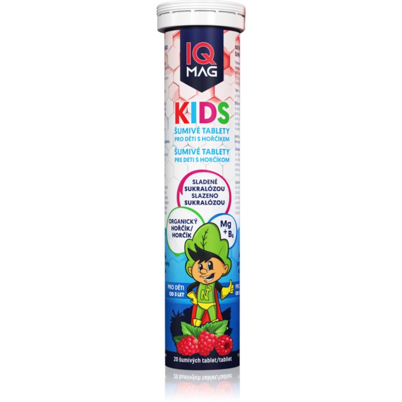 IQ Mag Kids malina šumivé tablety na účinné doplnenie horčíka pre deti 20 tbl kúpite na Notino.sk