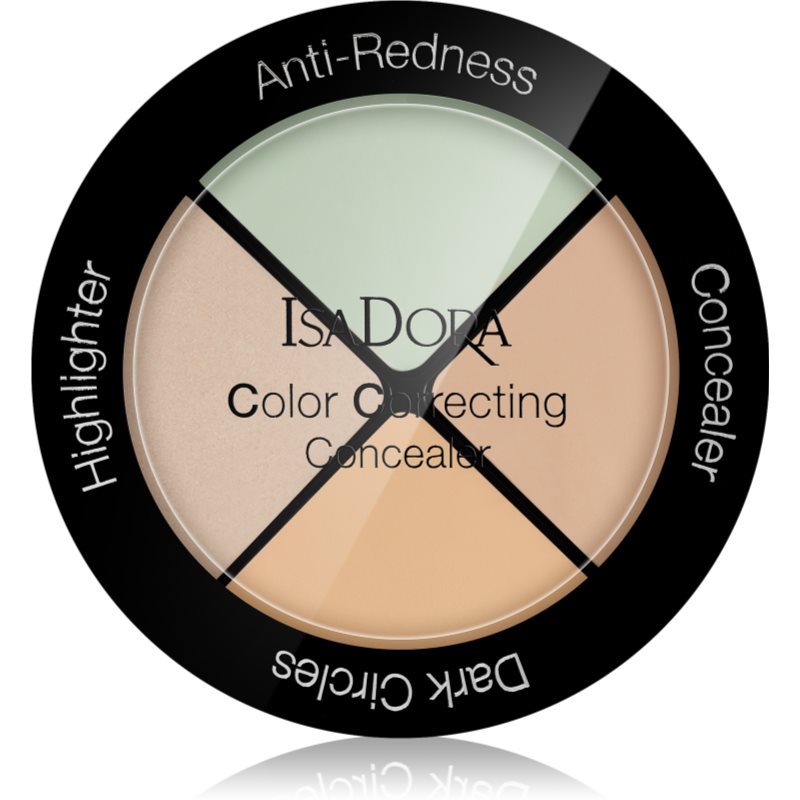 IsaDora Color Correcting maskuoklių paletė atspalvis Anti-Redness 4x1 g