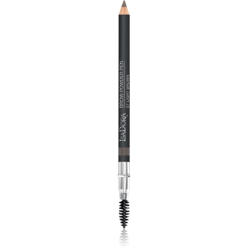 IsaDora Brow Powder Pen antakių pieštukas su šepetėliu atspalvis 07 Light Brown 1,1 g