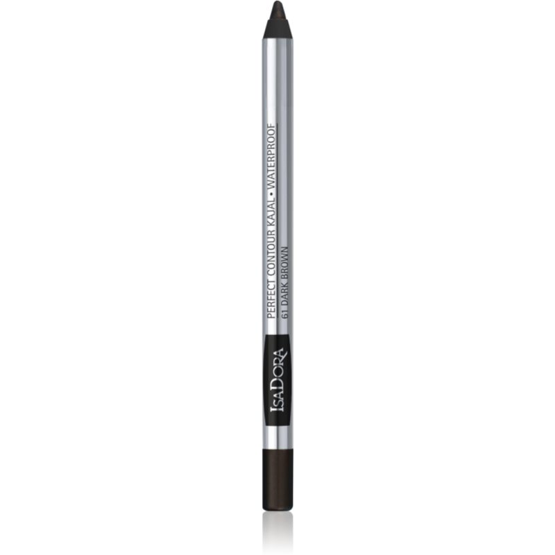 IsaDora Perfect Contour Kajal kajalová ceruzka na oči vodeodolná odtieň 61 Dark Brown 1,2 g