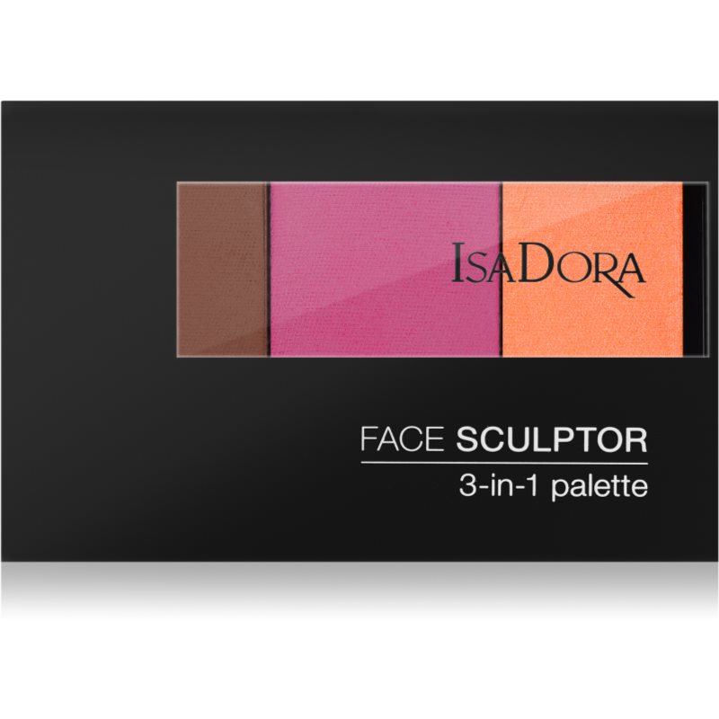 IsaDora Face Sculptor 3-in-1 Palette švytėjimo suteikiančių bronzinio efekto priemonių paletė atspalvis 65 Bronze Plum 12 g