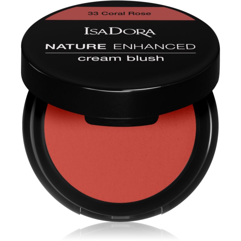 

IsaDora Nature Enhanced Cream Blush компактні рум'яна з пензликом та дзеркальцем відтінок 33 Coral Rose