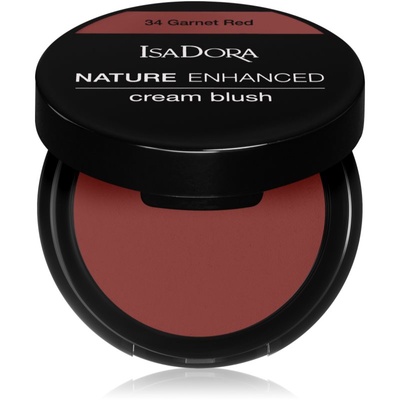 

IsaDora Nature Enhanced Cream Blush компактні рум'яна з пензликом та дзеркальцем відтінок Garnet Red