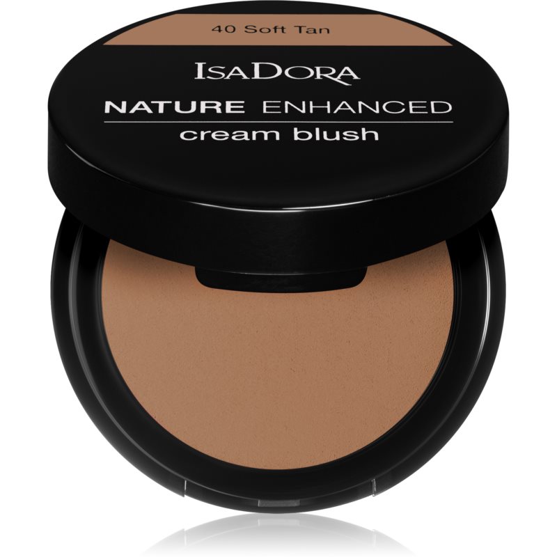 IsaDora Nature Enhanced Cream Blush Compact Blusher With Mirror And Brush Shade 40 Soft Tan 3 G