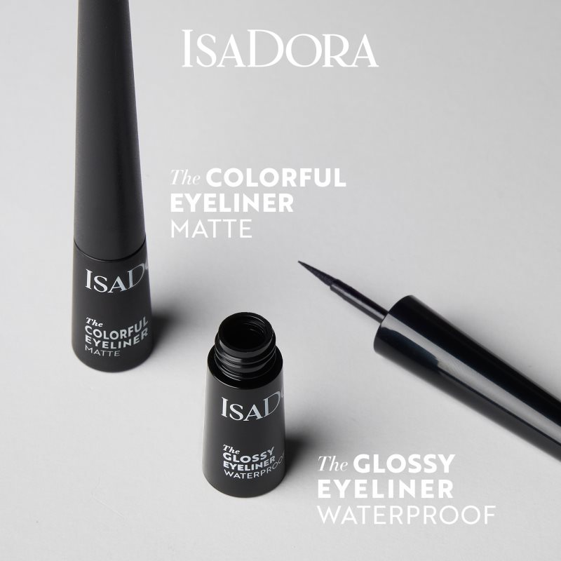 IsaDora Glossy Eyeliner waterproof eyeliner shade 40 Chrome Black 2,5 ml