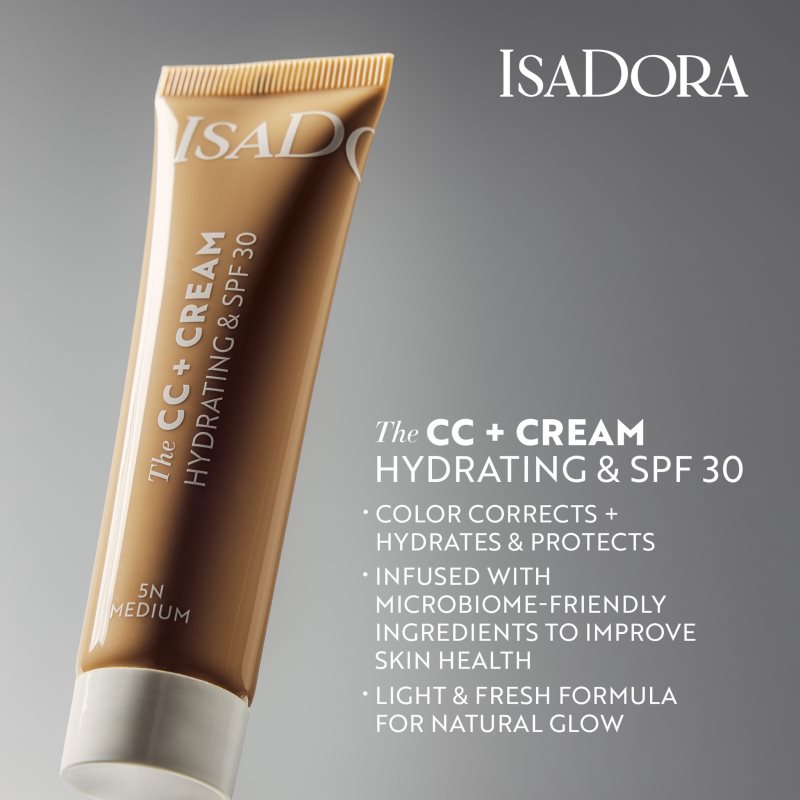 IsaDora CC + Cream CC Crème Hydratante SPF 30 Teinte 7N Tan 30 Ml