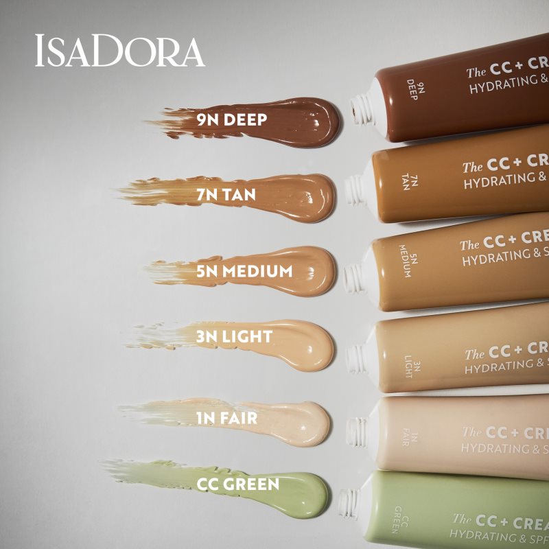IsaDora CC + Cream CC Crème Hydratante SPF 30 Teinte 7N Tan 30 Ml