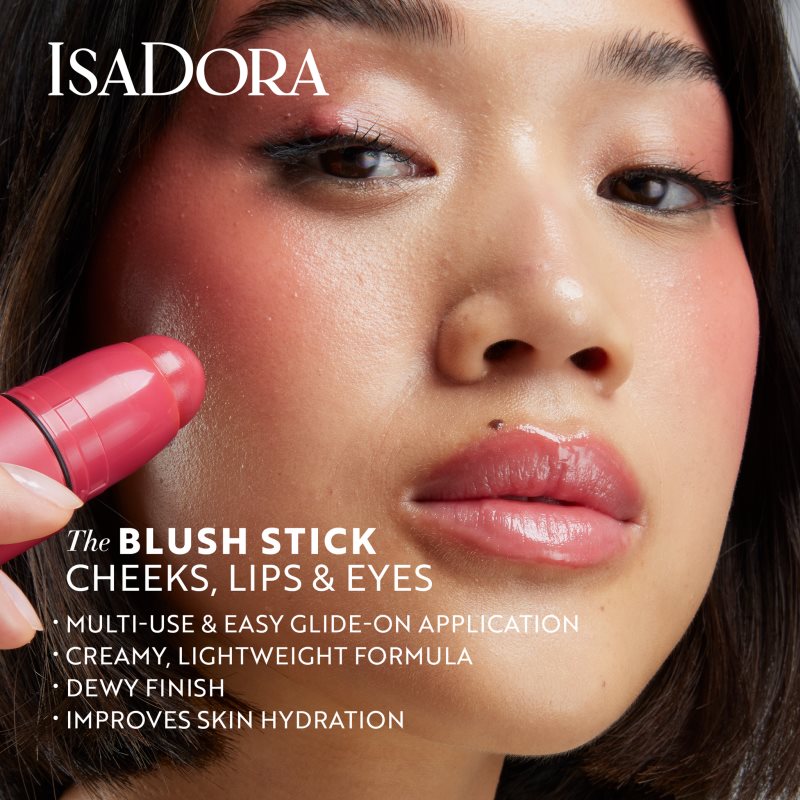 IsaDora Blush Stick maquillaje multifuncional para ojos, labios y rostro tono 42 Rose Perfection 5,5 g