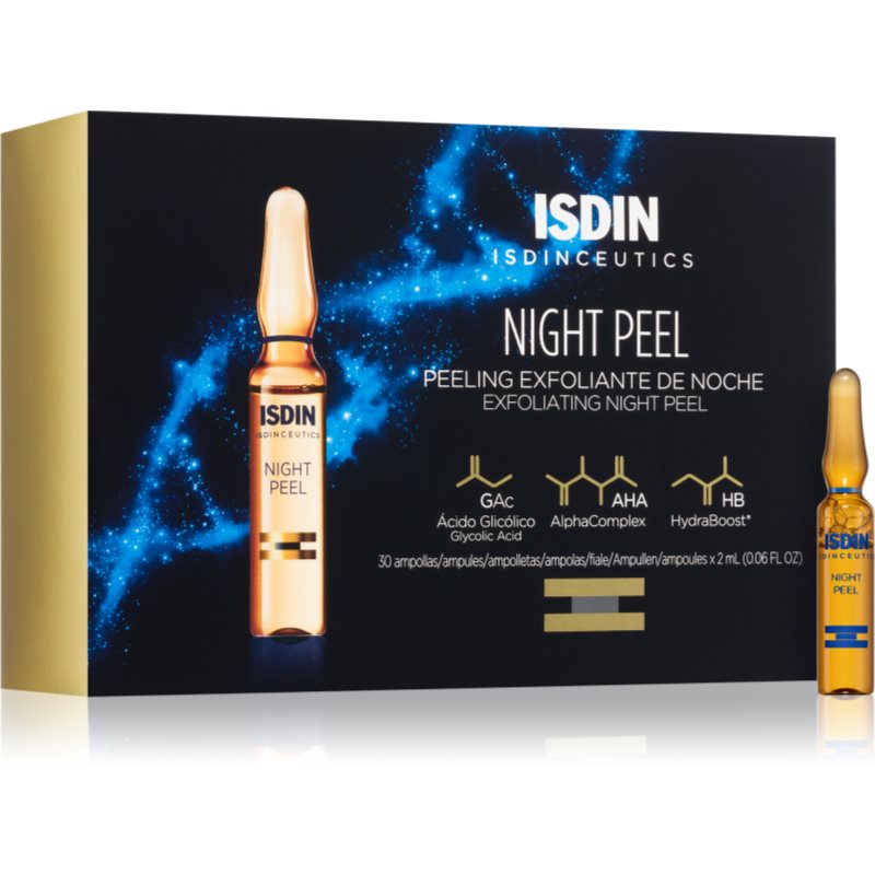 Isdin isdinceutics night peel hámlasztó peeling szérum ampullákban 30x2 ml