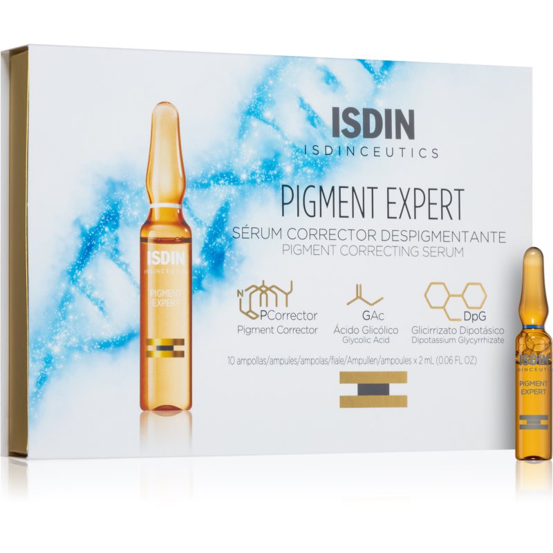 ISDIN Isdinceutics Pigment Expert освітлююча сировотка-коректор проти пігментних плям в ампулах 10x2 мл