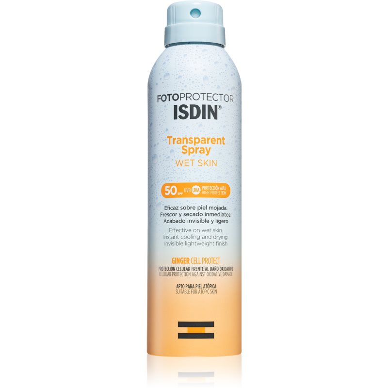 ISDIN Transparent Spray Wet Skin apsaugos nuo saulės purškiklis SPF 50 250 ml