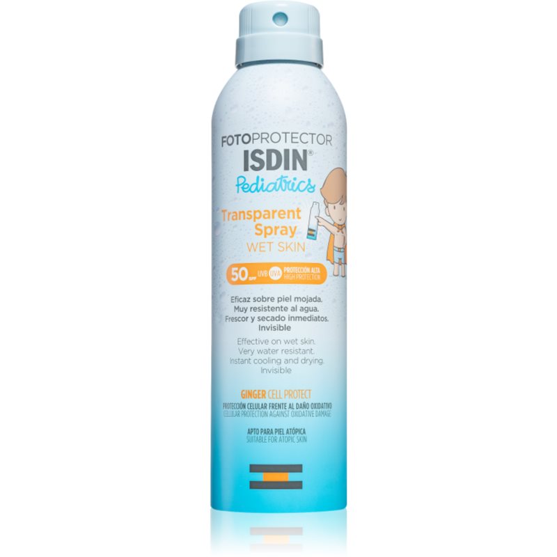 ISDIN Pediatrics Transparent Spray apsaugos nuo saulės kremas vaikams SPF 50 250 ml