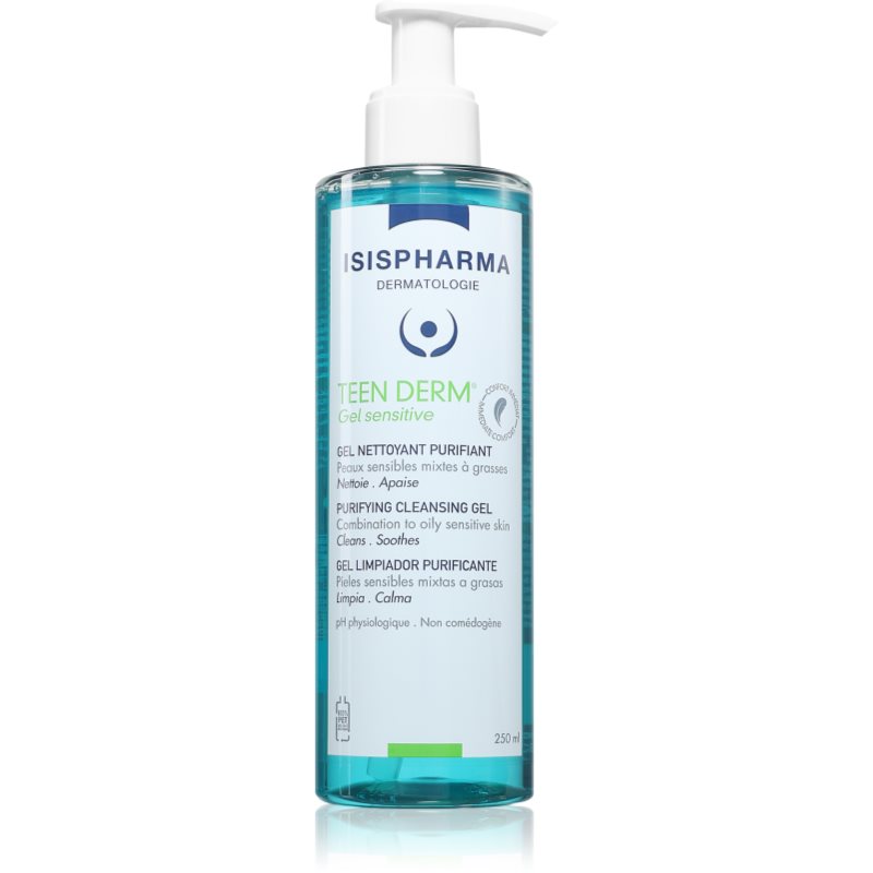 ISISPHARMA Teen Derm Gel Sensitive gel za čišćenje za masno lice sklono aknama 250 ml
