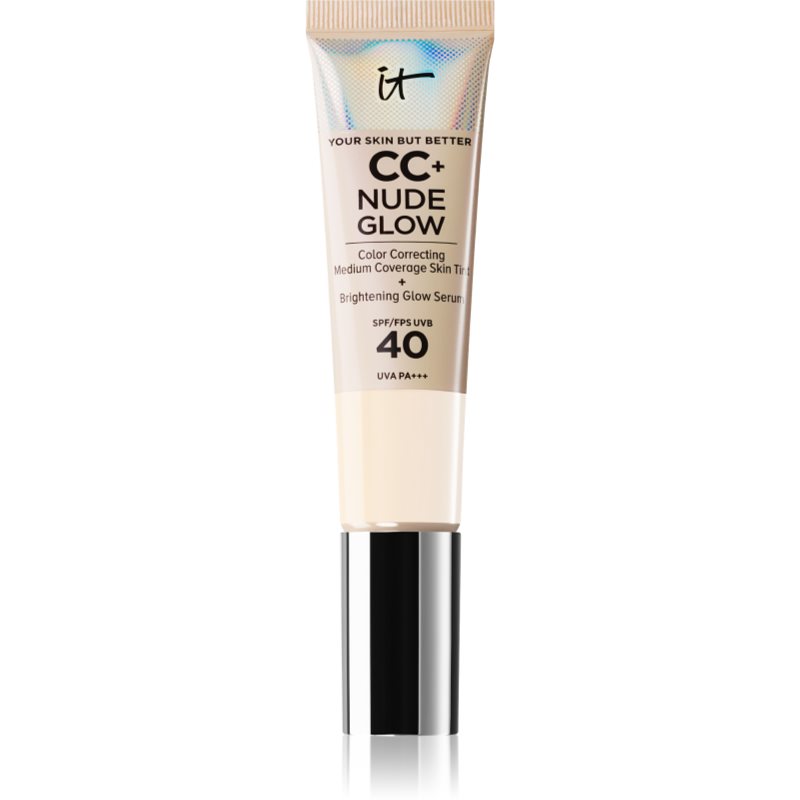 IT Cosmetics Your Skin But Better CC + Nude Glow make-up pro rozjasnění pleti SPF 40 odstín Fair Porcelain 32 ml