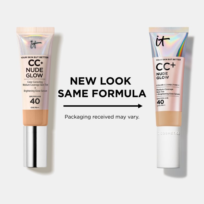 IT Cosmetics Your Skin But Better CC + Nude Glow CC krém pro rozjasnění pleti SPF 40 Fair Warm 32 ml (obrázek 3)