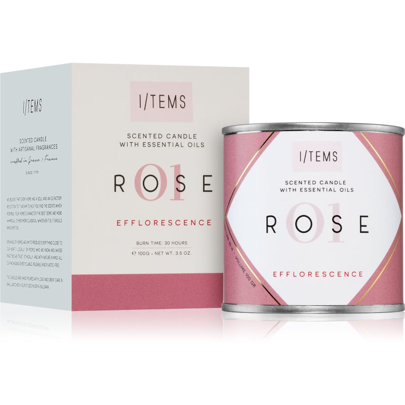 I/TEMS Essential 01 / Rose Bougie Parfumée 100 G