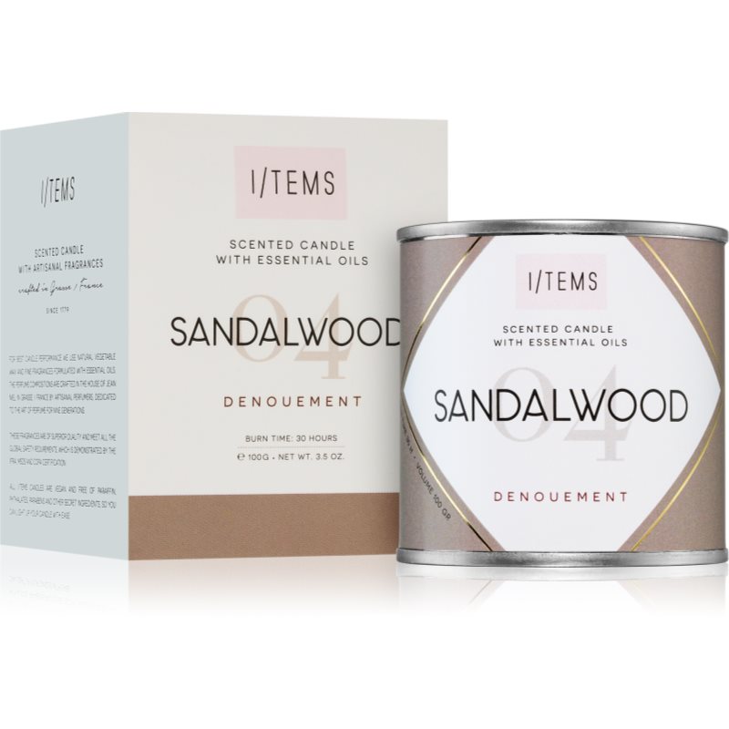I/TEMS Essential 04 / Sandalwood Bougie Parfumée 100 G