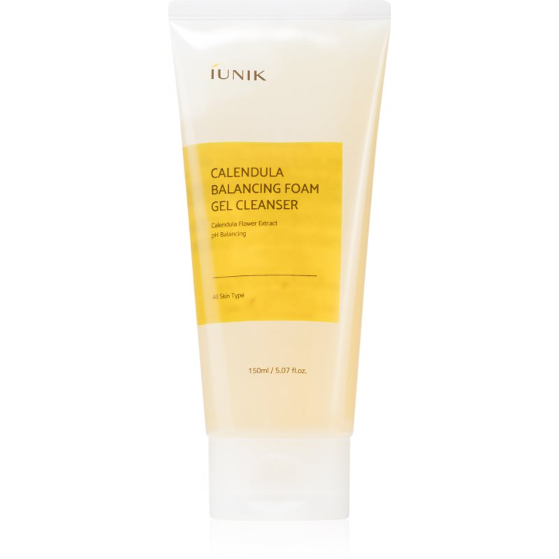 iUnik Calendula Balancing Foam Gel Cleanser hĺbkovo čistiaci gél s upokojujúcim účinkom 150 ml