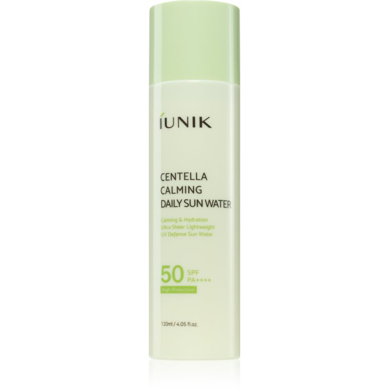 iUnik Centella Calming Daily Sun Water upokojujúce tonikum SPF 50  120 ml
