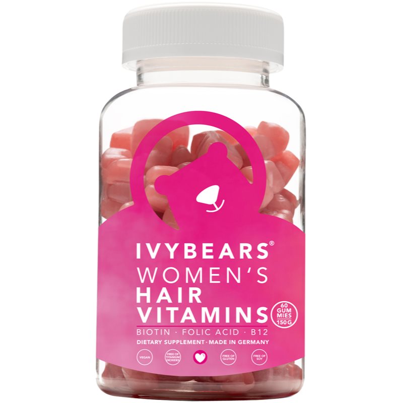 Ivy Bears Women's Hair Vitamins žuvacie medvedíky pre zdravé a krásne vlasy 60 ks
