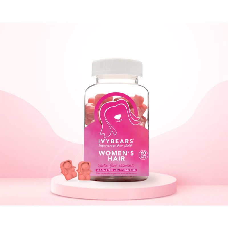 Ivy Bears Women's Hair Vitamins žvýkací medvídci pro zdravé a krásné vlasy 196 g (obrázek 3)
