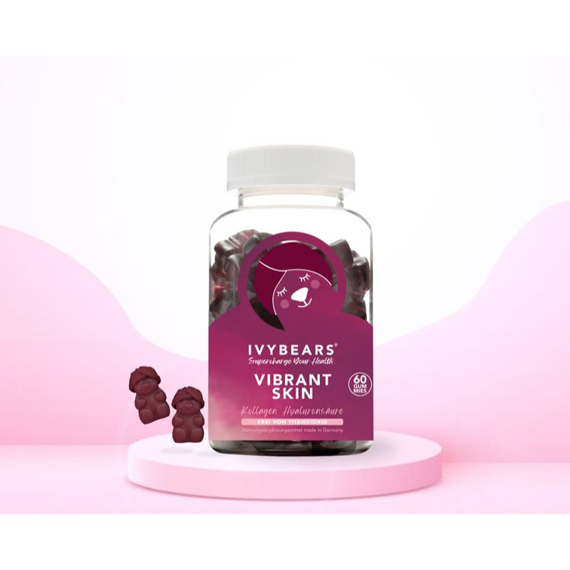 Ivy Bears Vibrant Skin žvýkací medvídci pro zářivý vzhled pleti 194 g (obrázek 3)