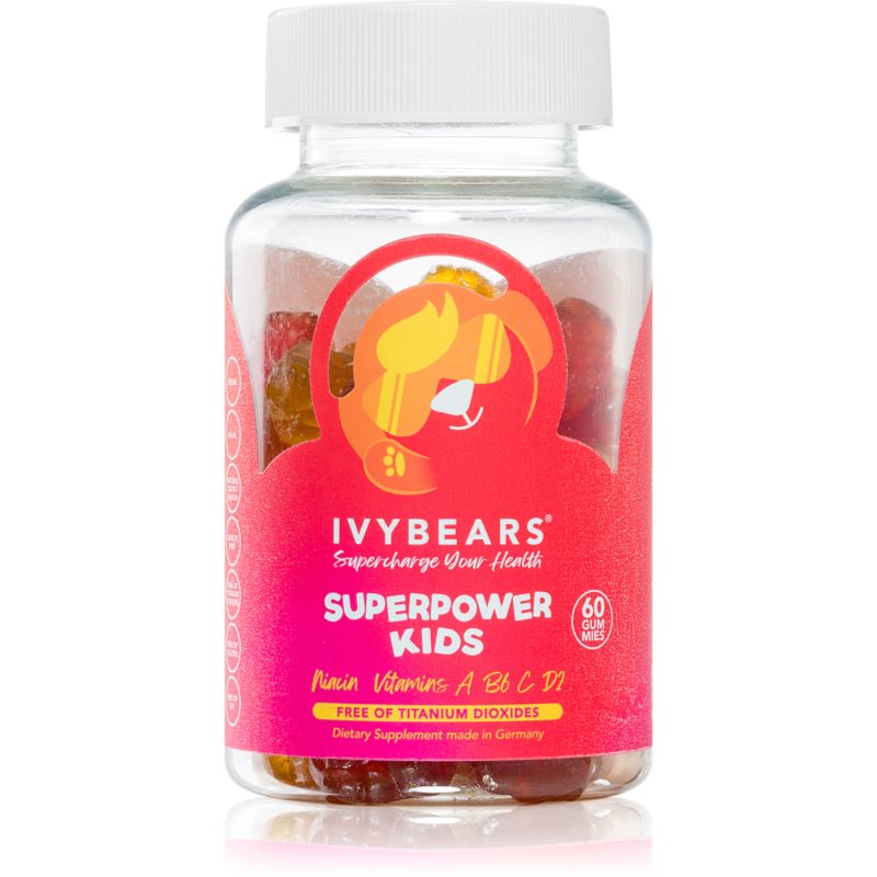 Ivy Bears Superpower Kids žuvacie medvedíky s multivitamínovým komplexom pre deti 60 ks