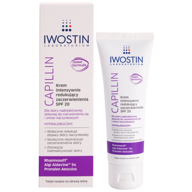Iwostin Capillin інтенсивний крем для зменшення почервонінь шкіри SPF 20 40 мл