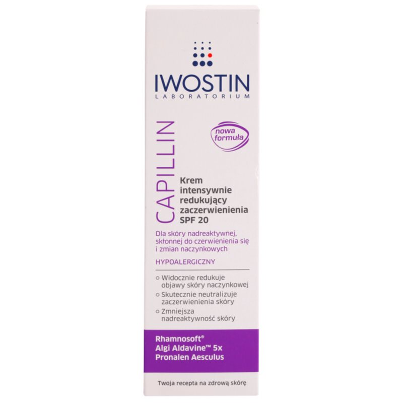 Iwostin Capillin інтенсивний крем для зменшення почервонінь шкіри SPF 20 40 мл