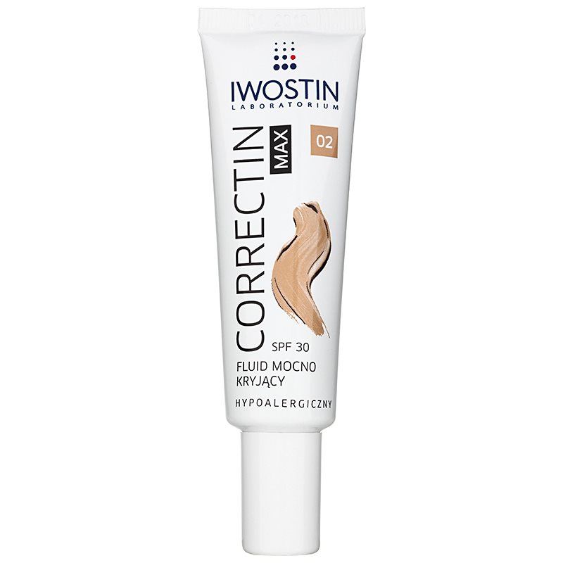 

Iwostin Max Correctin стійкий матуючий флюїд для чутливої шкіри SPF 30 відтінок Natural