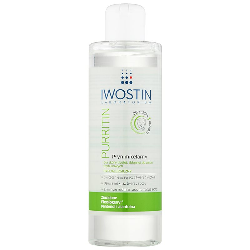 Iwostin Purritin lozione micellare detergente per pelli grasse con tendenza all'acne 215 ml