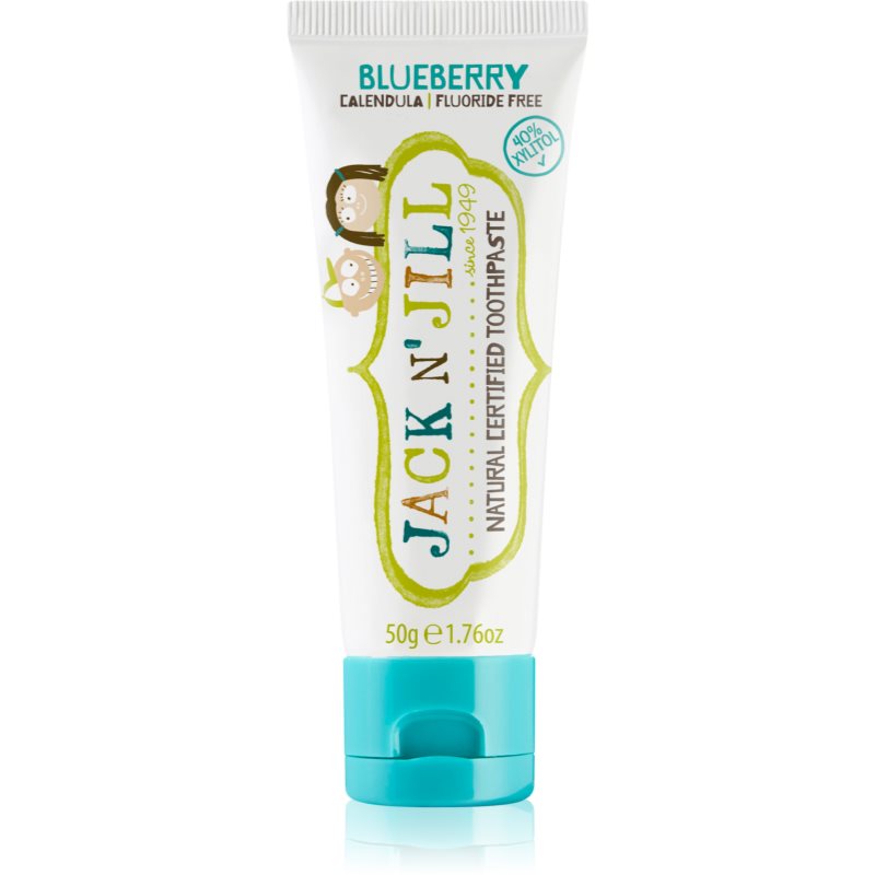 Jack N’ Jill Natural натуральна зубна паста для дітей присмак Blueberry 50 гр