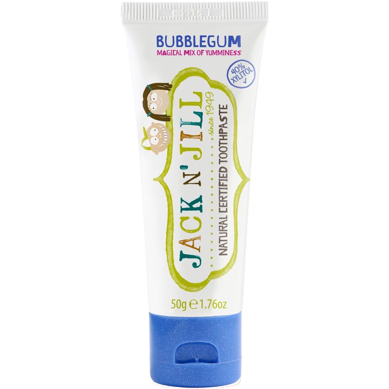 Jack N’ Jill Toothpaste natūrali dantų pasta vaikams kvapas Bubblegum 50 g