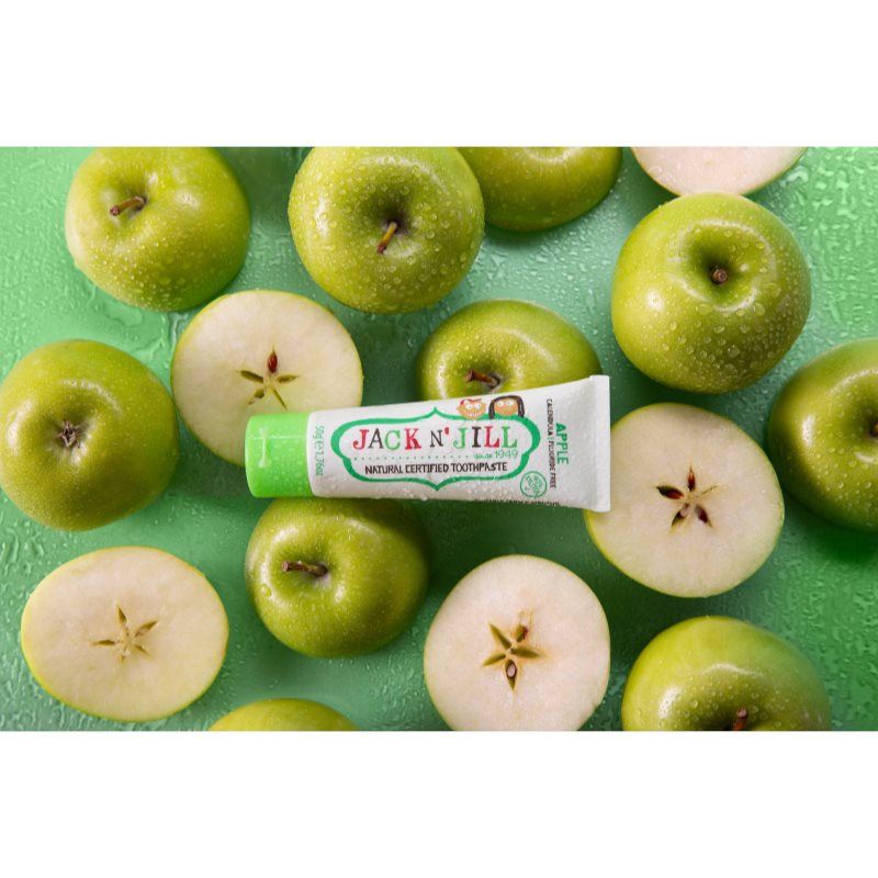 Jack N’ Jill Toothpaste Apple dětská zubní pasta 6m+ 50 g (obrázek 3)