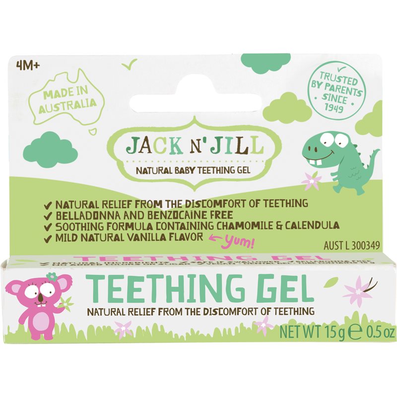 Jack N’ Jill Teething Gel zklidňující gel na růst zoubků 4m+ 15 g