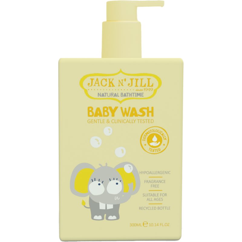 Jack N’ Jill Natural Bathtime Baby Wash šilkinės konsistencijos dušo želė kūdikiams 300 ml