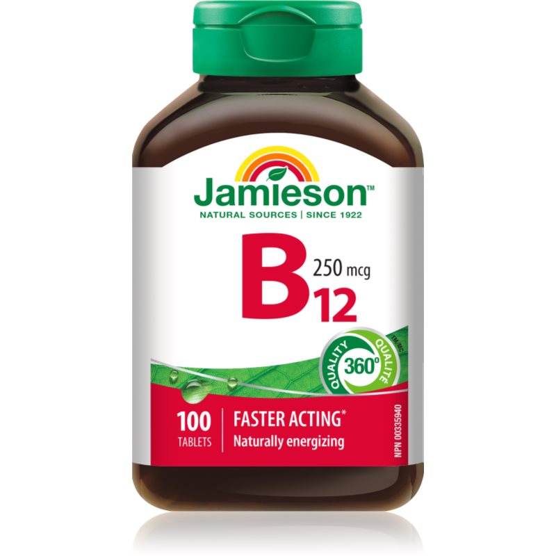 JAMIESON Vitamín B12 metylkobalamín 250mcg tbl.100 koupíte na Notino.cz
