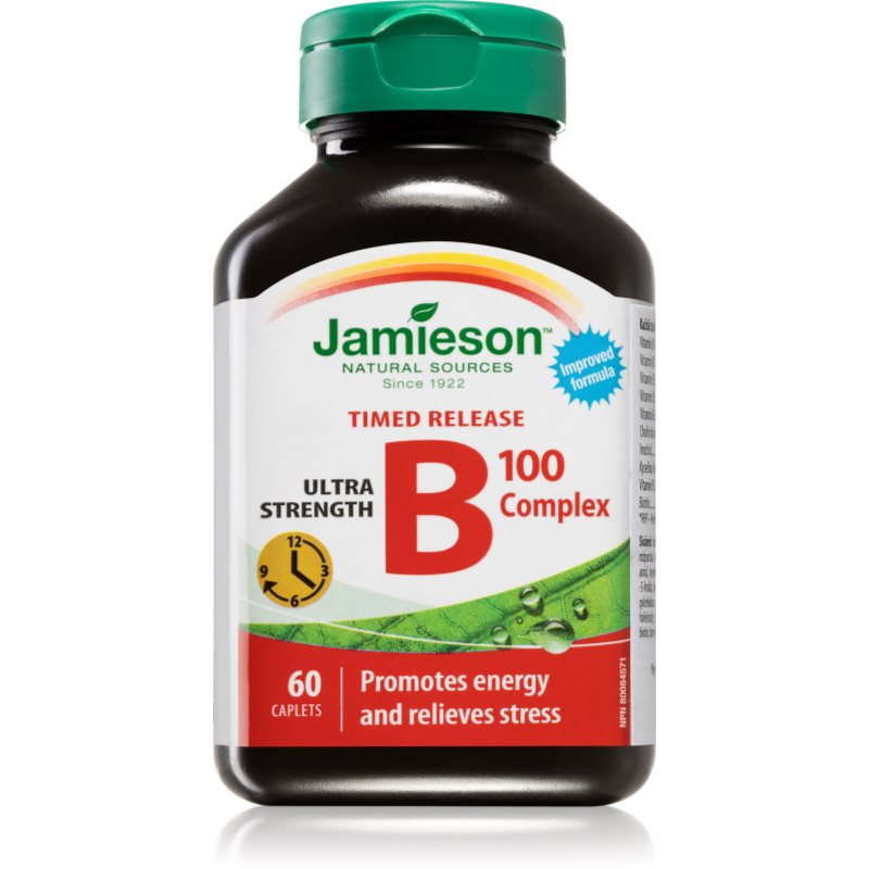 Jamieson B-komplex s postupným uvoľňovaním 100 mg tablety na normálnu činnosť nervovej sústavy a pre krásnu pleť 60 tbl kúpite na Notino.sk